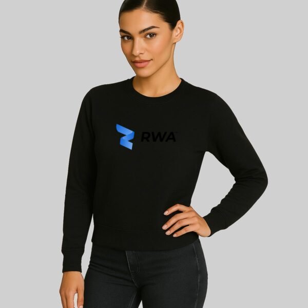 RWA Essential Logo Sweatshirt – Ladies Streetwear Sweatshirt with Center Print – Casual Fit by RWA.Inc